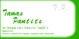 tamas pantits business card